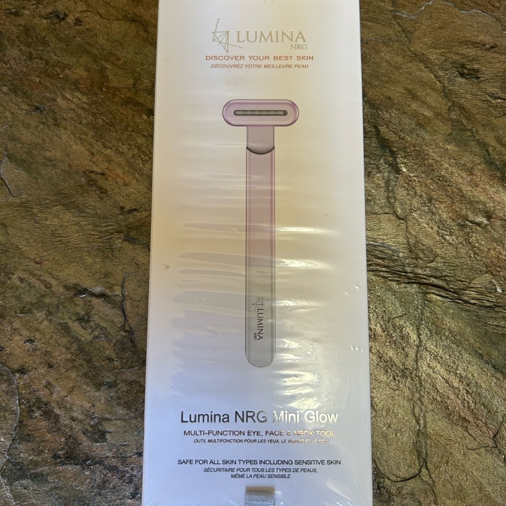 Lumina NRG Mini Glow Facial Tool 4-1 Red Light, Heat, Microcurrents & Vibrations